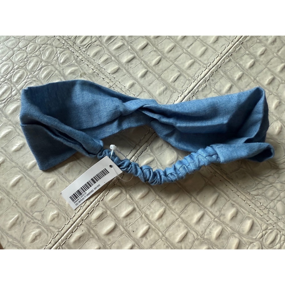 H&M Twisted Denim Headband Women's Blue Hair Accessory New NWT - Picture 2 of 3